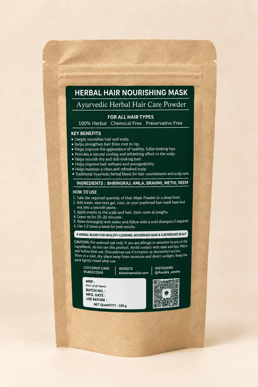 Aandre Amelie Herbal Hair Nourishing Mask thumbnail 2