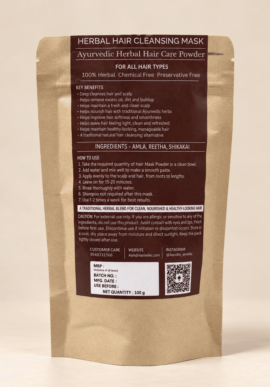 Herbal Hair Cleansing Mask