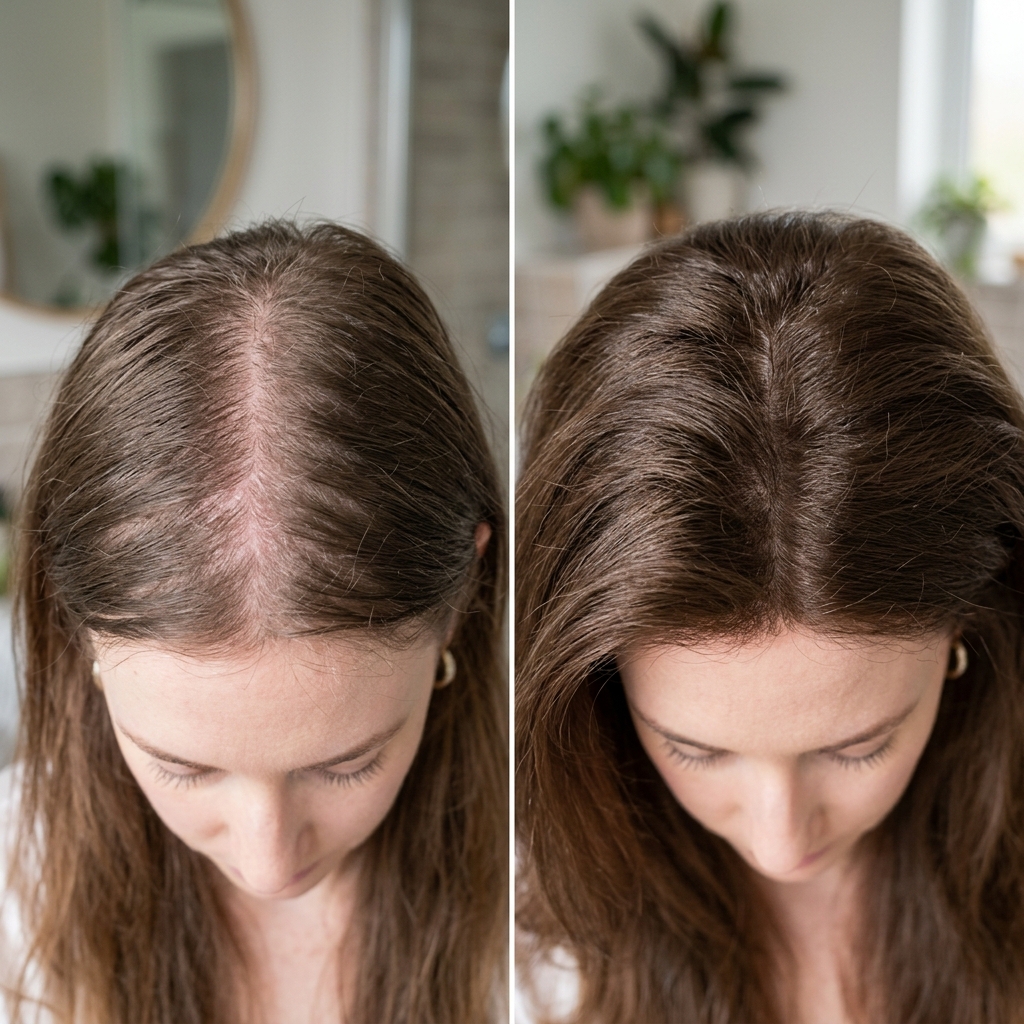 Before and After using Vital Grow Scalp