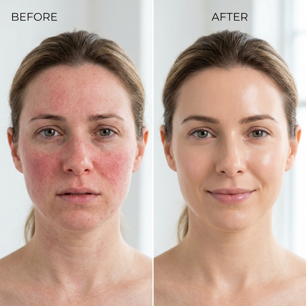 Before and After using Glow Quinch Elixir