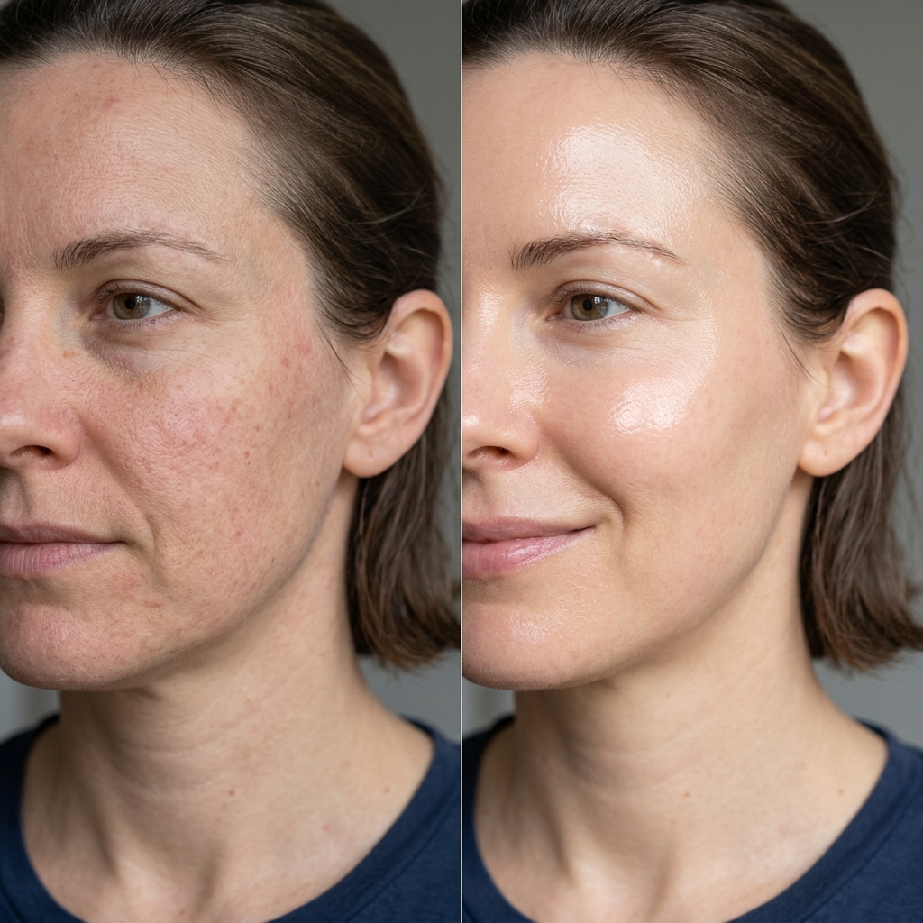Before and After using Royal Rose Elixir